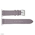Apple Watch Band 41mm, 40mm, 38mm Premium Epsom Leather Smoky Gray