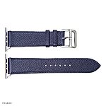 Apple Watch Strap 41mm 40mm 38mm Premium EPSOM Calf Leather Navy Blue