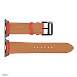 Apple Watch Leather Band 41mm 40mm 38mm in Classic Orange - Image 5