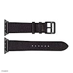 Apple Watch Bands 41mm 40mm 38mm Classic Black Leather - Image 4
