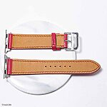Apple Watch Band 41mm/40mm/38mm Red Leather Classic Style - Image 3