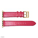 Apple Watch Band 41mm/40mm/38mm Red Leather Classic Style - Image 5