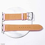 Apple Watch Band 41mm 40mm 38mm - Classic Pink Leather - Image 3