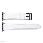 Apple Watch 41mm/40mm/38mm White Leather Classic Band - Image 4