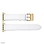 Apple Watch 41mm/40mm/38mm White Leather Classic Band - Image 5