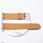 Apple Watch Band 41mm 40mm 38mm Vintage Yellow Cow Leather - Image 3