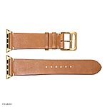 Apple Watch Band 41mm 40mm 38mm Vintage Yellow Cow Leather - Image 5