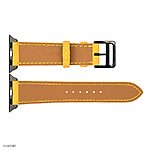 Apple Watch Band 41mm 40mm 38mm Classic Yellow Leather - Image 5