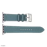 Apple Watch Band 41mm 40mm 38mm – Classic Blue Gray Leather