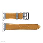 Apple Watch Band 41mm 40mm 38mm – Classic Blue Gray Leather - Image 3