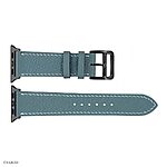 Apple Watch Band 41mm 40mm 38mm – Classic Blue Gray Leather - Image 4
