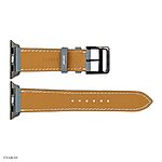 Apple Watch Band 41mm 40mm 38mm – Classic Blue Gray Leather - Image 5