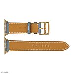 Apple Watch Band 41mm 40mm 38mm – Classic Blue Gray Leather - Image 7