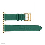 Apple Watch Strap 41mm 40mm 38mm Classic Green Leather - Image 6