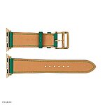 Apple Watch Strap 41mm 40mm 38mm Classic Green Leather - Image 7
