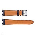 Apple Watch Band 41mm 40mm 38mm Classic Navy Blue Leather - Image 3