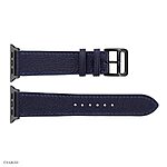 Apple Watch Band 41mm 40mm 38mm Classic Navy Blue Leather - Image 4