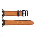 Apple Watch Band 41mm 40mm 38mm Classic Navy Blue Leather - Image 5