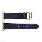 Apple Watch Band 41mm 40mm 38mm Classic Navy Blue Leather - Image 6