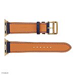 Apple Watch Band 41mm 40mm 38mm Classic Navy Blue Leather - Image 7