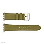Apple Watch Band 41mm 40mm 38mm Leather Olive Green Classic Style