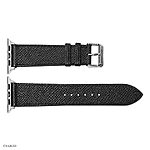 Apple Watch Band 49mm 45mm 44mm Premium Black Epsom Leather