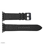 Apple Watch Band 49mm 45mm 44mm Premium Black Epsom Leather - Image 4