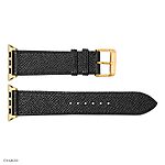 Apple Watch Band 49mm 45mm 44mm Premium Black Epsom Leather - Image 5