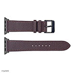Apple Watch Band 49mm 45mm 44mm, Premium EPSOM Calf Leather in Brown - Image 4