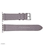 Apple Watch Band 49mm 45mm 44mm Premium Epsom Leather Smoke Gray