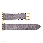 Apple Watch Band 49mm 45mm 44mm Premium Epsom Leather Smoke Gray - Image 4