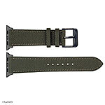 Apple Watch Band 49mm 45mm 44mm Premium Epsom Leather in Midnight Green - Image 4