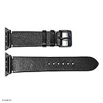 Apple Watch Band 49mm 45mm 44mm Black Leather Vintage Style - Image 4