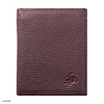 Standing Men's Leather Wallet GENTLE Soft, Brown, Large Size