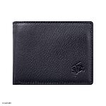 NAPA Men's Leather Wallet, Soft Natural Grain, Compact Black