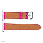 Apple Watch Band 41mm 40mm 38mm Pink Lotus Leather Classic Style - Image 3