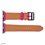 Apple Watch Band 41mm 40mm 38mm Pink Lotus Leather Classic Style - Image 5