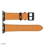 Apple Watch Band 49mm 45mm 44mm Black Leather Vintage Thread - Image 5