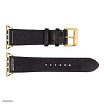Apple Watch Band 49mm 45mm 44mm Black Leather Vintage Thread - Image 6