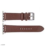 Apple Watch Band 49mm 45mm 44mm Leather Brown Vintage Thread Style