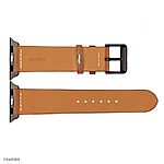 Apple Watch Band 49mm/45mm/44mm – Yellow Cow Leather Vintage Thread Style - Image 5