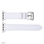 Apple Watch Strap 41mm 40mm 38mm Premium EPSOM Cowhide in Pure White - Image 2