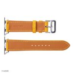 Apple Watch Band 41mm 40mm 38mm Premium Epsom Calf Leather Yellow - Image 3