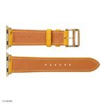 Apple Watch Band 41mm 40mm 38mm Premium Epsom Calf Leather Yellow - Image 7