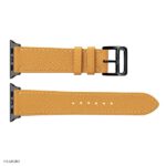 Apple Watch Band 41mm 40mm 38mm Premium Epsom Calf Leather Yellow - Image 4