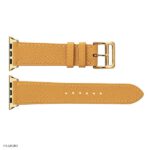 Apple Watch Band 41mm 40mm 38mm Premium Epsom Calf Leather Yellow - Image 6