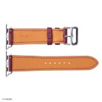 Dây Đồng Hồ Apple Watch 41mm 40mm 38mm Da Bê EPSOM Cao Cấp Màu Đỏ Đô - Ảnh 3