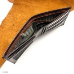 Men's NAPA Cowhide Wallet with Smooth Grain, Plaid Print in Brown, Large Size - Image 3