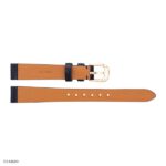 12mm Classic Flat Black Leather Watch Strap - Image 3