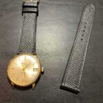 High-End Watch Strap in Black Epsom Calf Leather, Flat Thin Style, 18mm - Image 4